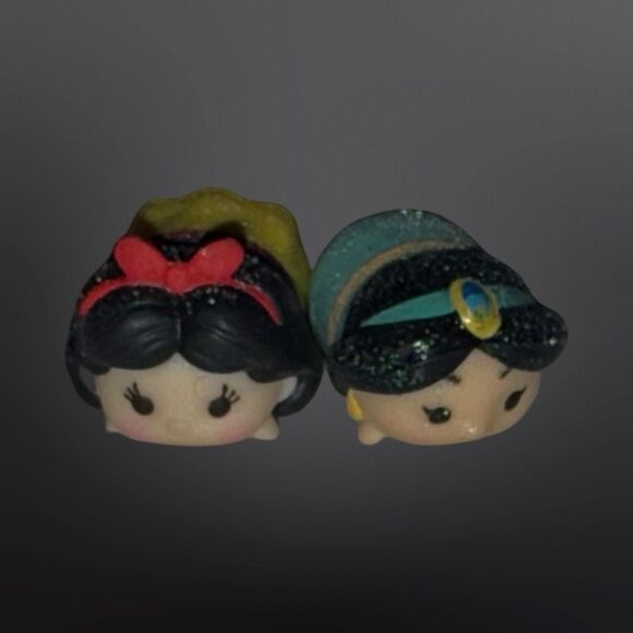 Disney Tsum Tsum TSparkle Snow White & Princess Jasmine Figure Mini Size  A14 - Picture 7 of 8